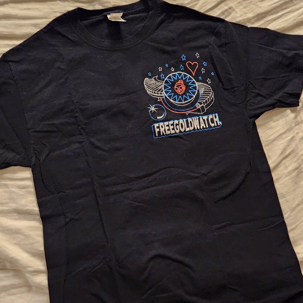 Free Gold Watch, San Francisco Pinball Museum Arcade Shirt - Size Medium